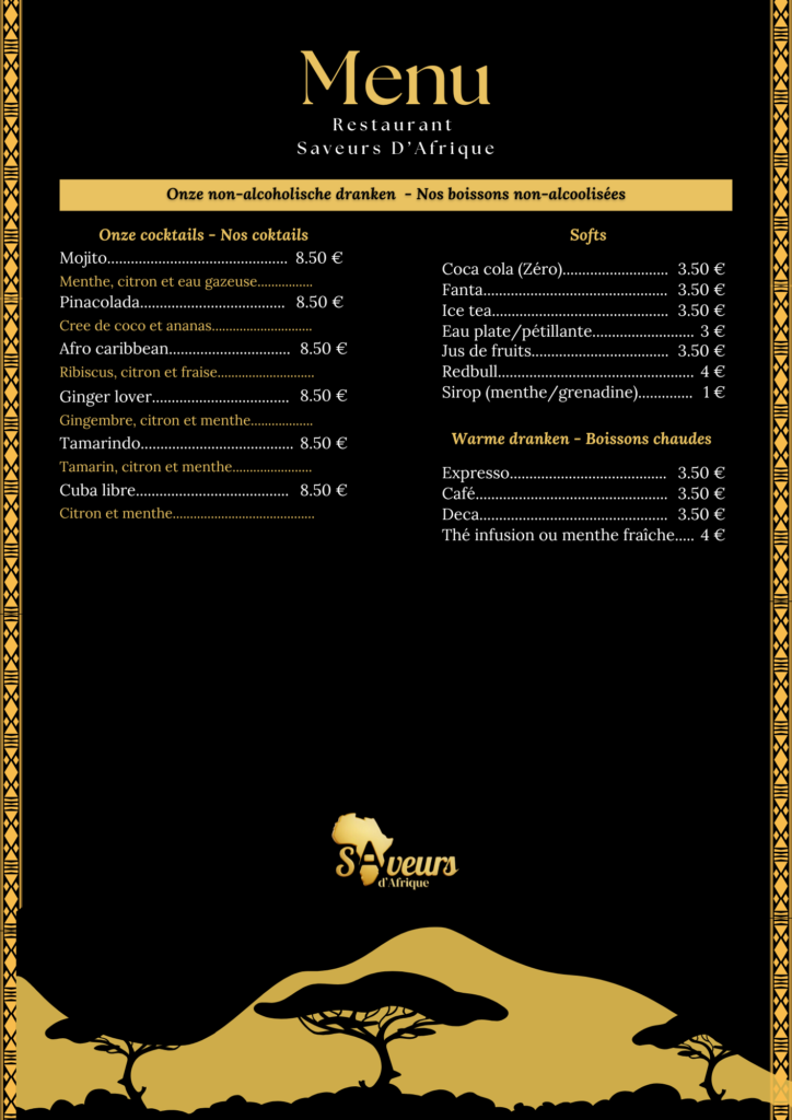 NON-ALCOHOLISCHE DRANKEN/ BOISSONS NON-ALCOOLISÉES